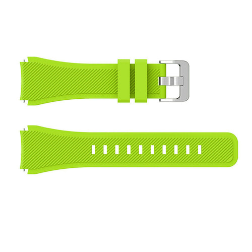 Twill Silicone Strap, light green, laid flat, separate parts, direct top view