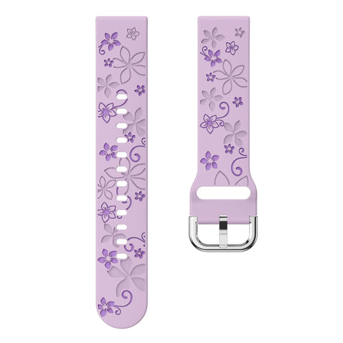 Bracelet silicone à fleurs OnePlus Watch 3 - 43mm (lavande/violet)