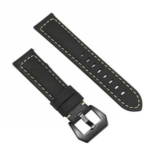 Bracelet cuir Fossil Gen 4 Explorist HR (noir)