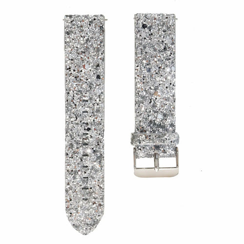 Bracelet cuir brillante Amazfit GTR Mini (argent)