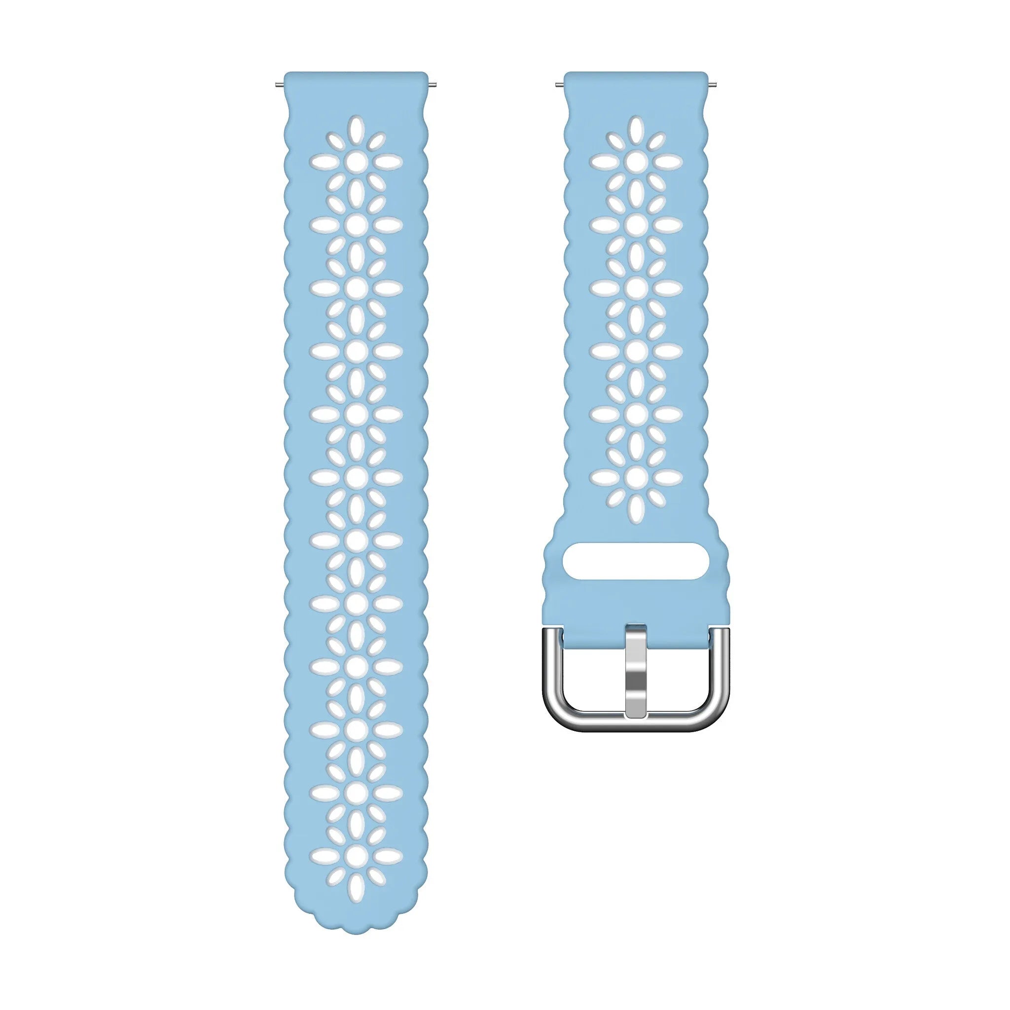 Bracelet de silicone avec relief Amazfit GTR Mini (bleu clair/blanc)