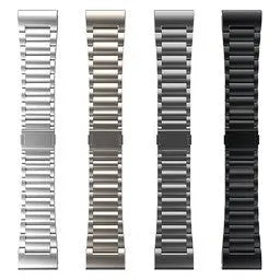 Magnetic Titanium Strap, black, laid flat, separate parts, direct top view
