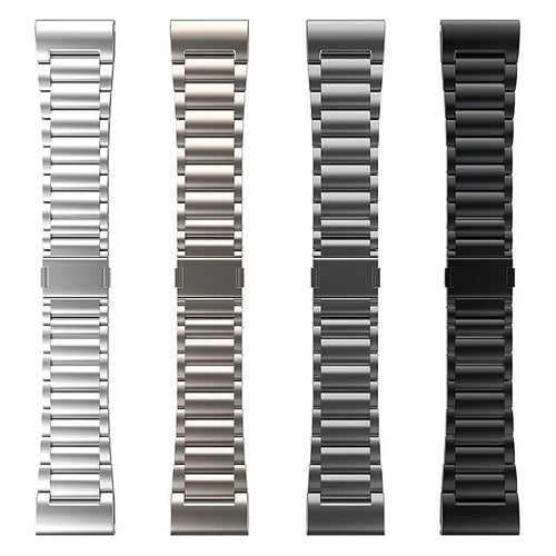 Magnetic Titanium Strap, silver, laid flat, separate parts, direct top view