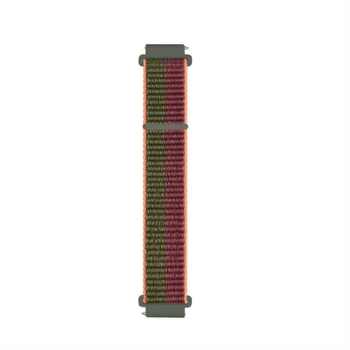 Nylon Strap, dark cherry, laid flat, separate parts, direct top view
