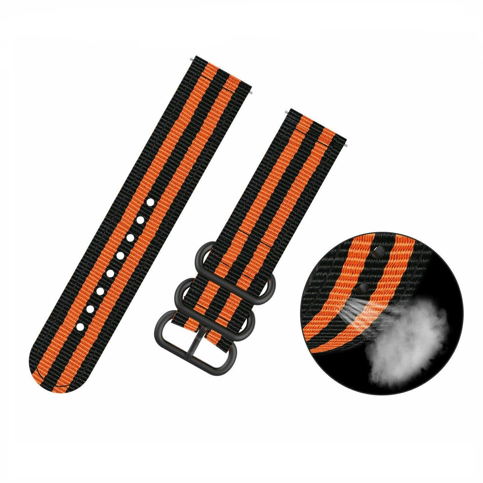 Bracelet nylon avec boucle Samsung Galaxy Watch 4 - 40mm (noir/orange)