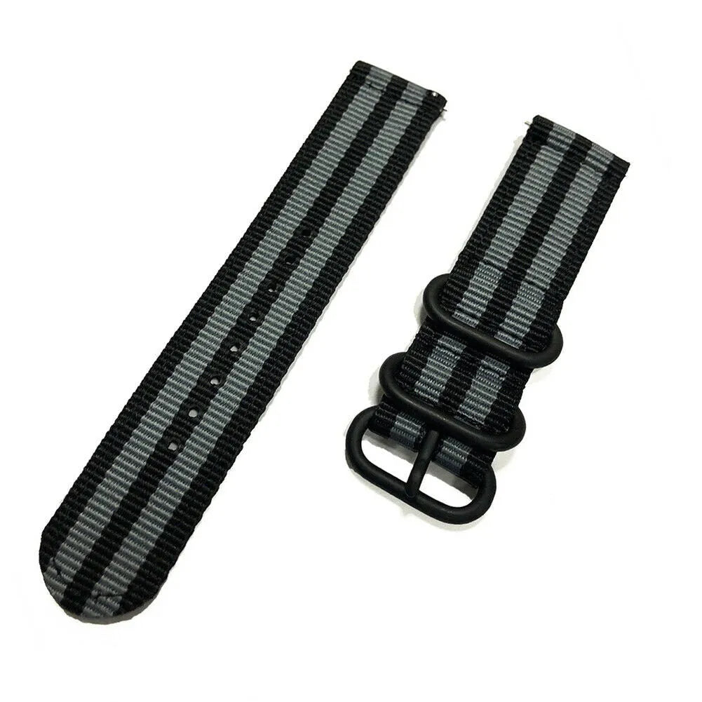 Bracelet nylon avec boucle Fossil Gen 4 Explorist HR (noir/gris)