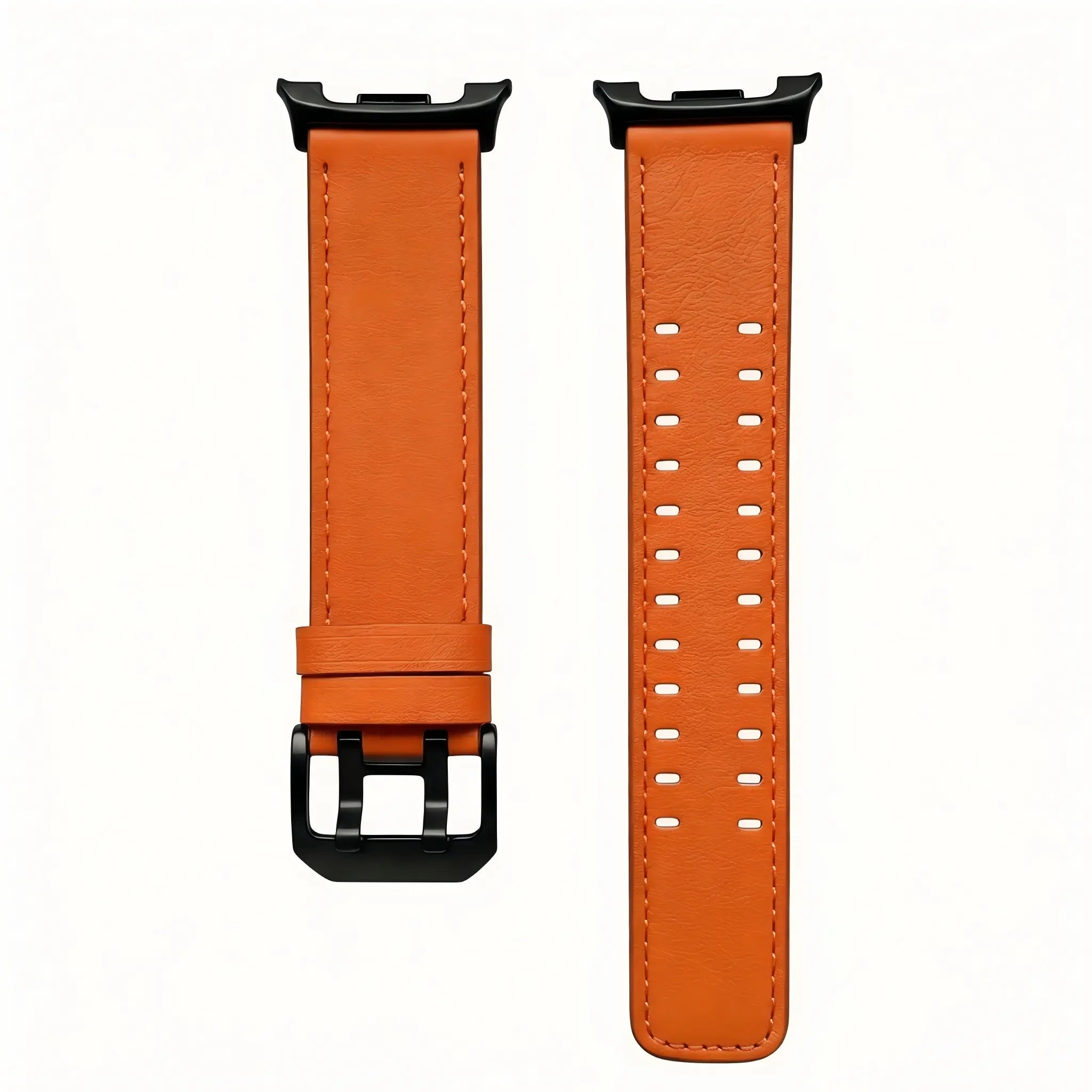 Bracelet cuir à double épingle Samsung Galaxy Watch 9 - 40mm (orange)