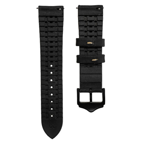 Polar Grit X Pro Silicone/Leather Strap (Black)