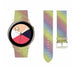 Bracelet cuir pailleté Samsung Galaxy Watch Active (arc-en-ciel)