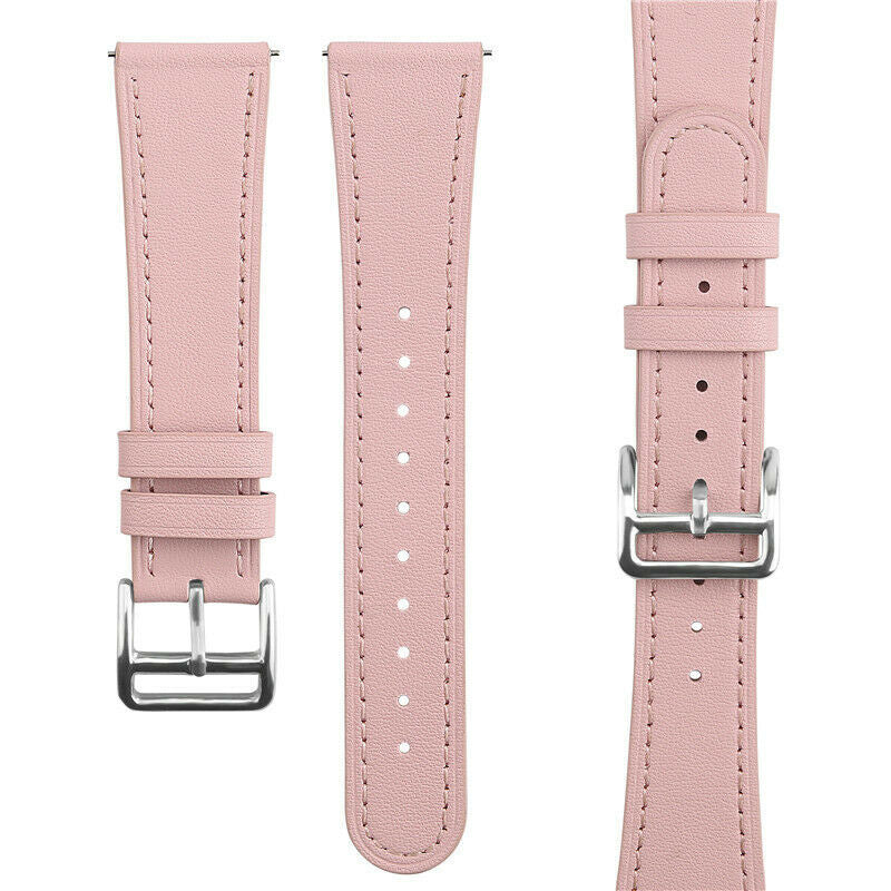 Bracelet montre cuir moderne 22mm - universal (rose)