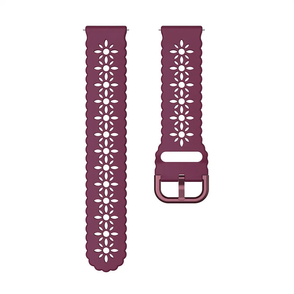 Bracelet de silicone avec relief Amazfit GTS 4 (bordeaux)
