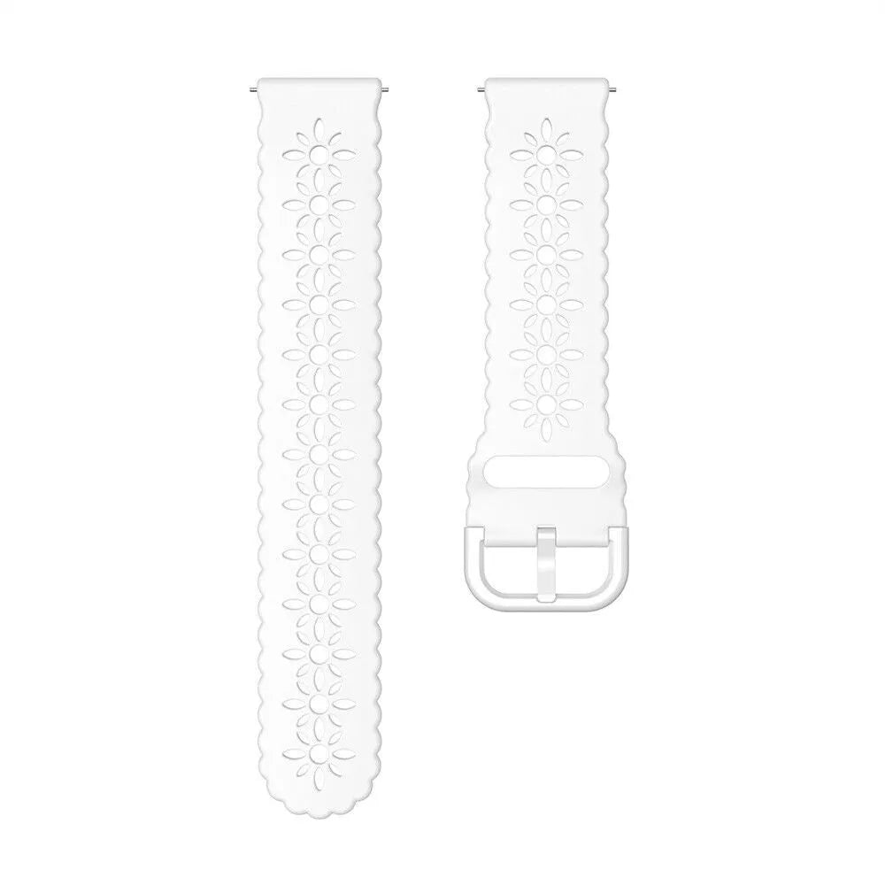 Bracelet de silicone avec relief Amazfit GTR Mini (blanc)