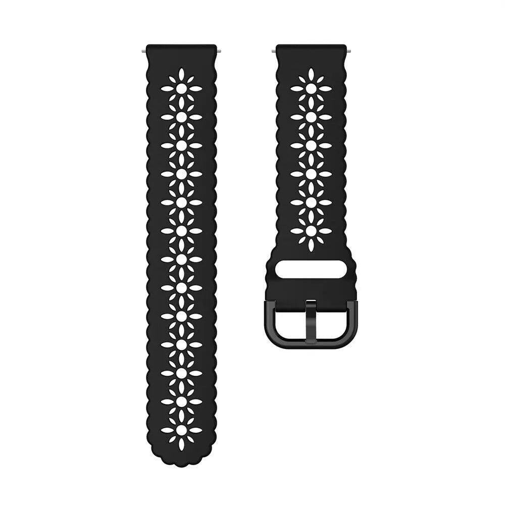Bracelet de silicone avec relief Amazfit GTS 4 (noir)