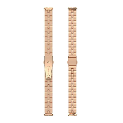 Steel Strap, rose gold, laid flat, separate parts, direct top view