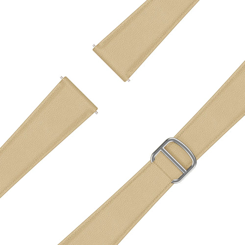 Bandz Amazfit Cheetah 2 Pro Leather Strap 'D-Type' (Creme)