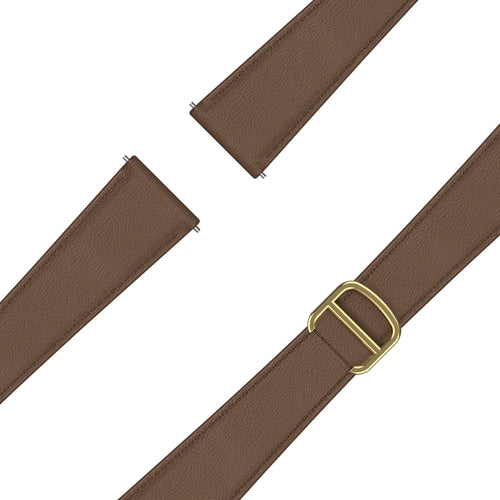 Bandz Amazfit Cheetah 2 Pro Leather Strap 'D-Type' (Dark Brown)