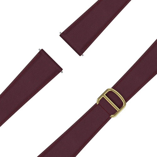Bandz Amazfit Cheetah 2 Pro Leather Strap 'D-Type' (Wine Red)