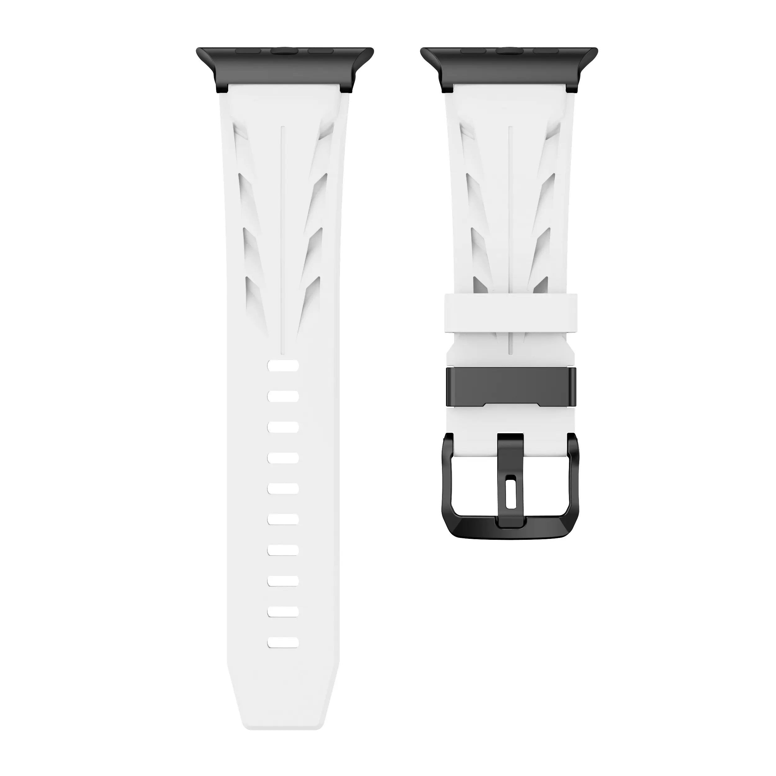 Bracelet silicone race Apple Watch (blanc)