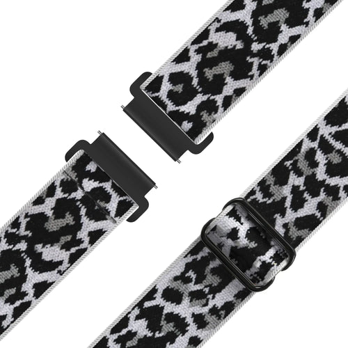 Bandz Amazfit Cheetah 2 Pro Elastic Nylon Strap (White Leopard)