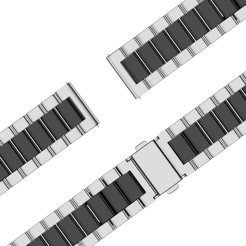Bandz Garmin Bounce 2 Steel Strap 'Classic' (Silver/Black)