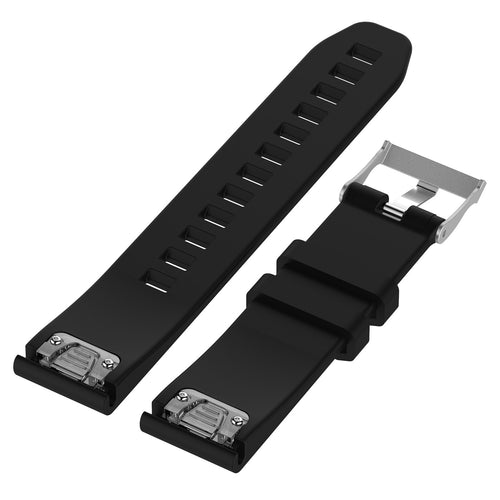 Bracelet silicone brillante Garmin Fenix 7x (noir)