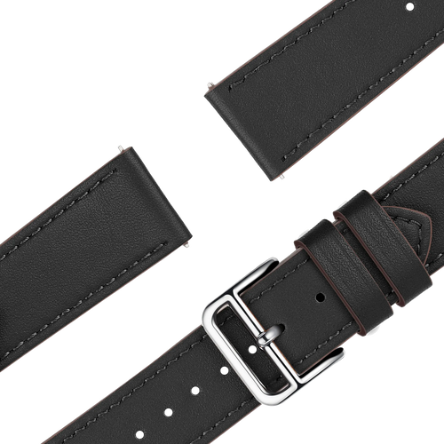 Bandz Garmin Forerunner 255s Leather Strap 'Deluxe' (Black)