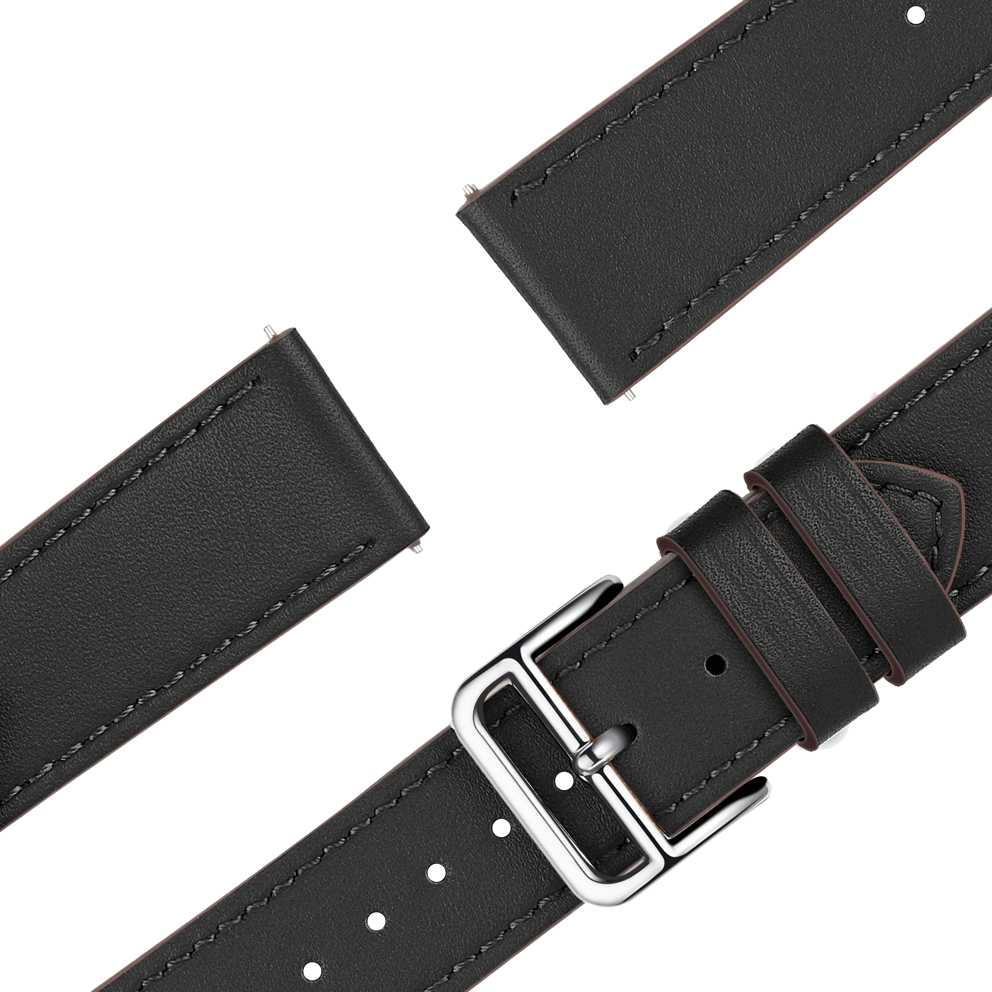 Bandz Garmin Forerunner 255s Leather Strap 'Deluxe' (Black)