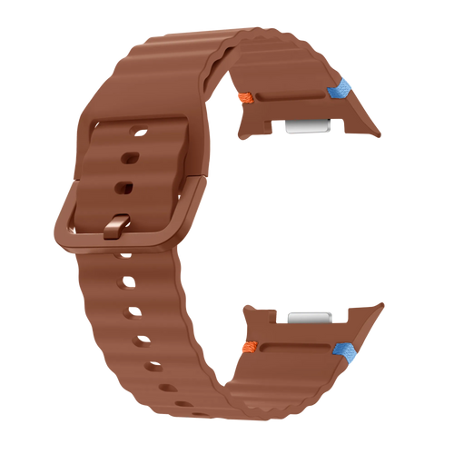 Samsung Galaxy Watch 8 - 44mm Wave Silicone Strap (Brown)
