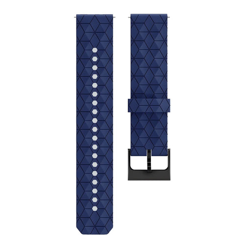 Bracelet silicone 'Hexagone' Oppo Watch S (bleu foncé)