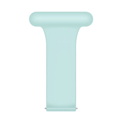 Silicone Nurse Fob, light green, laid flat, joined, direct top view