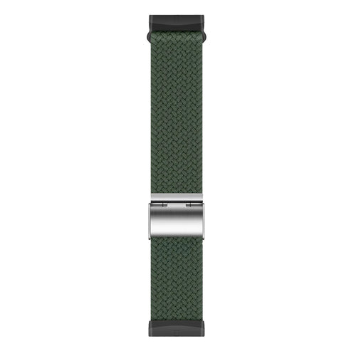 Nylon Adjustable Braided Strap, olive green, laid flat, joined, direct top view