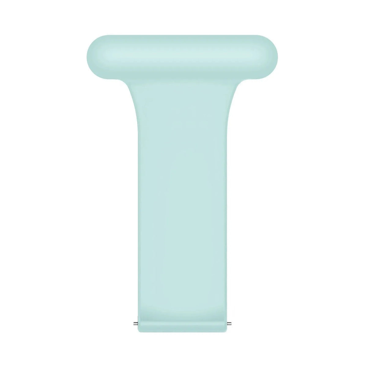 Silicone Nurse Fob, light green, laid flat, joined, direct top view