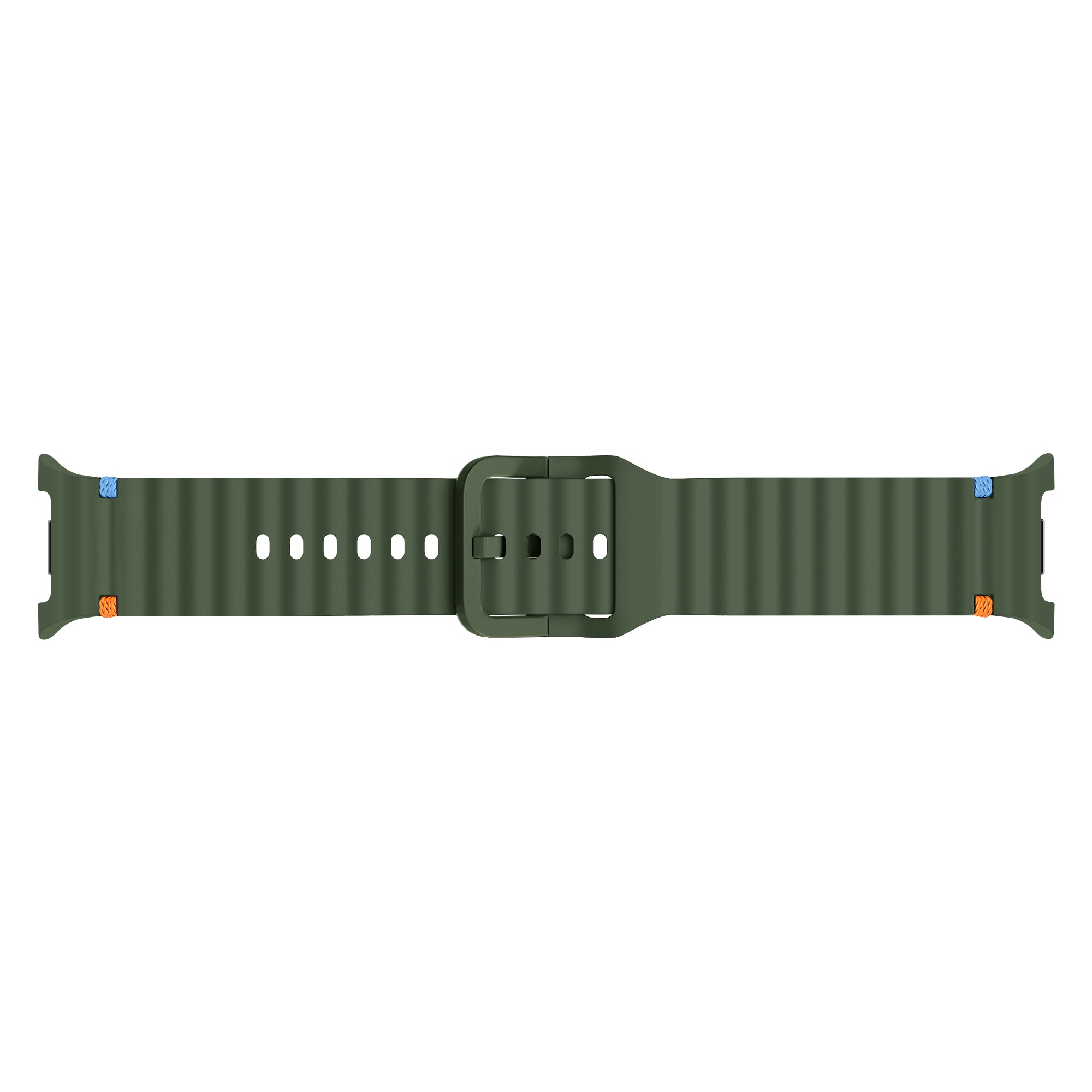 Bracelet silicone ondulé Samsung Galaxy Watch 9 - 40mm (vert militaire)