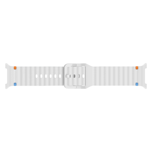 Bracelet silicone ondulé Samsung Galaxy Watch 8 Classic (blanc)
