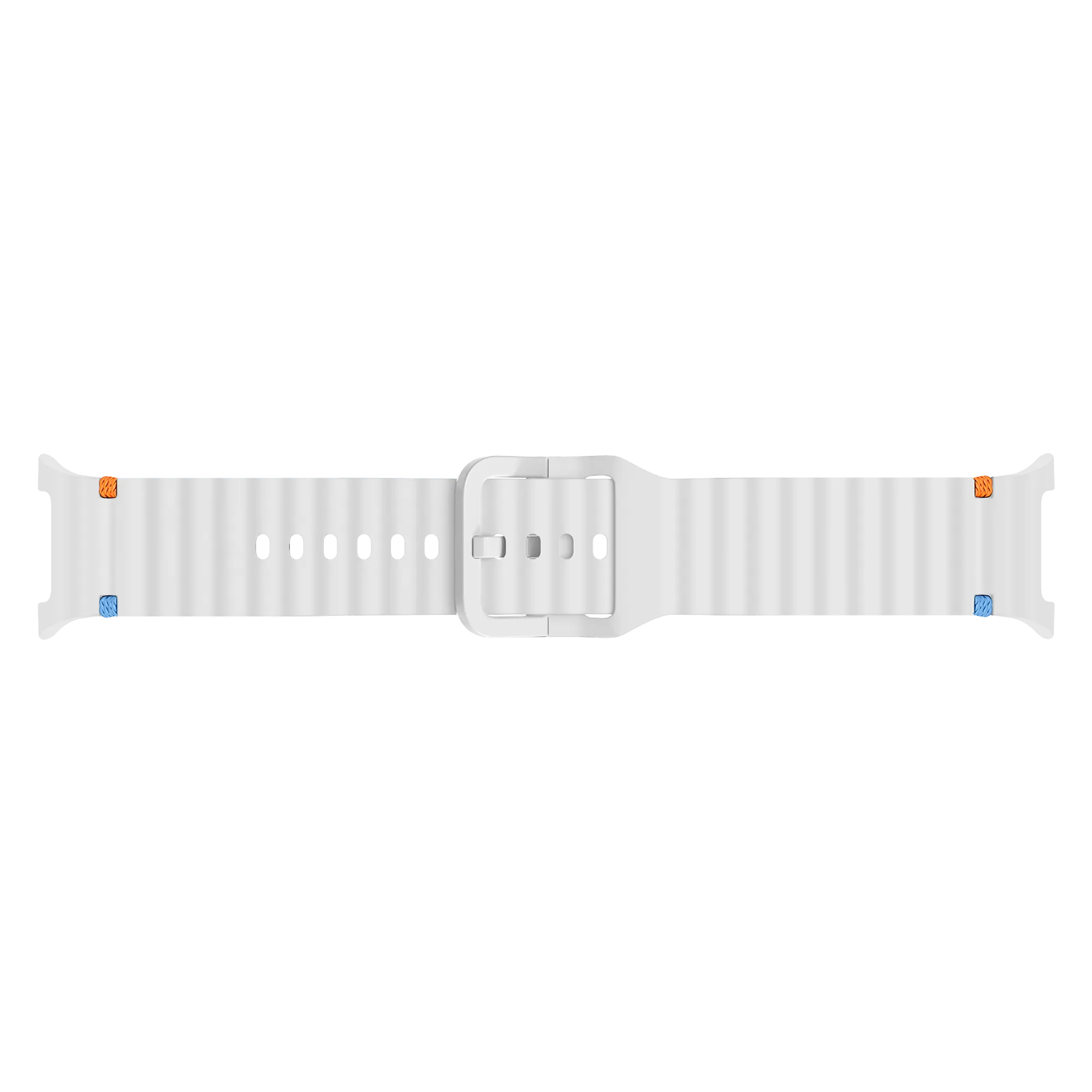 Bracelet silicone ondulé Samsung Galaxy Watch 8 Classic (blanc)