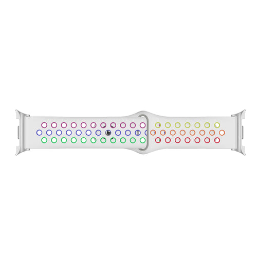 Samsung Galaxy Watch 8 - 40mm Sport Strap (White/Colourful)