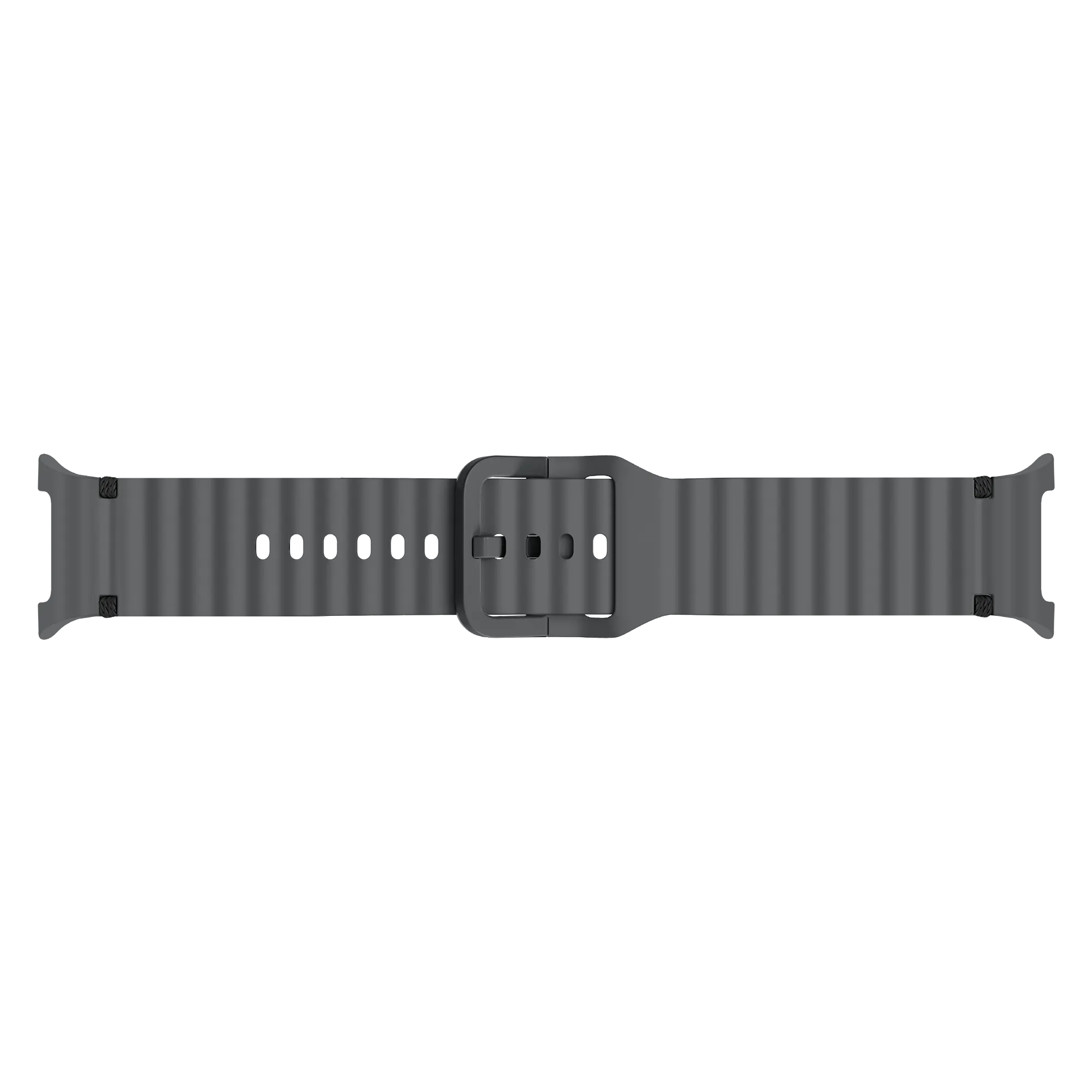 Samsung Galaxy Watch 8 - 40mm Wave Silicone Strap (Dark Grey)