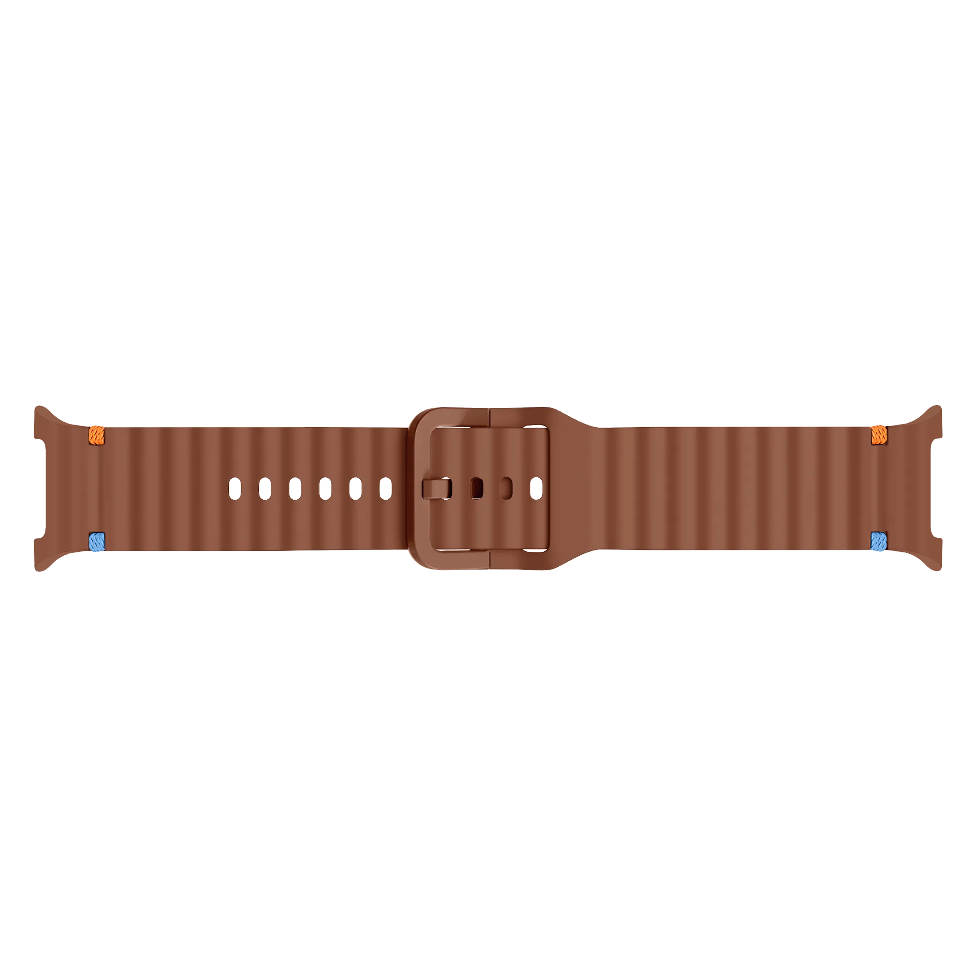 Bracelet silicone ondulé Samsung Galaxy Watch 8 Classic (marron)