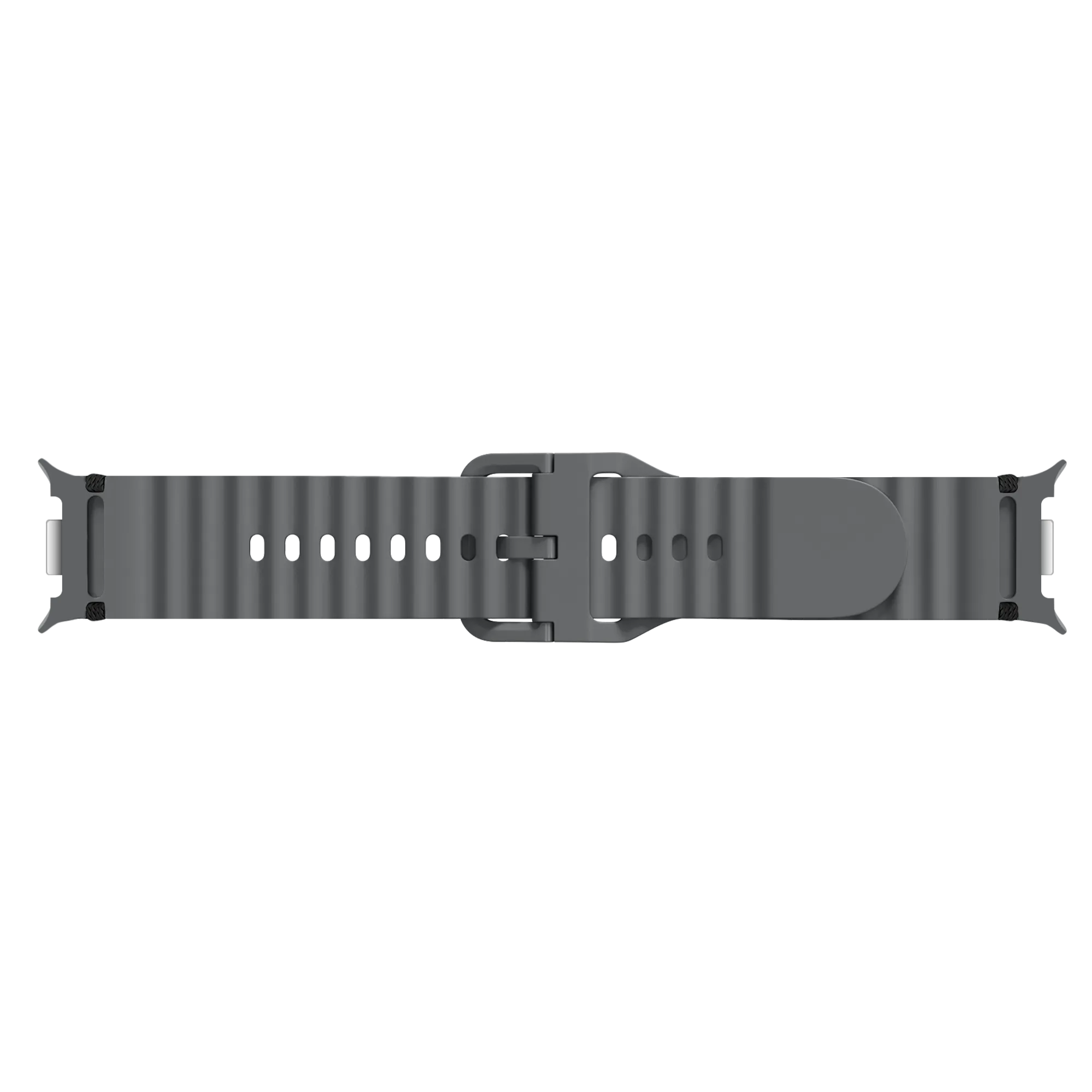 Samsung Galaxy Watch 8 Classic Wave Silicone Strap (Dark Grey)