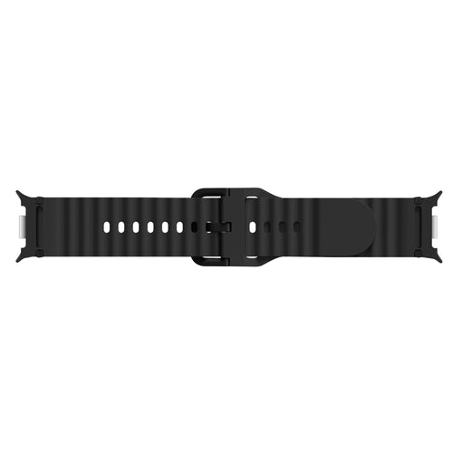 Bracelet silicone Wave Samsung Galaxy Watch 8 Classic (noir)
