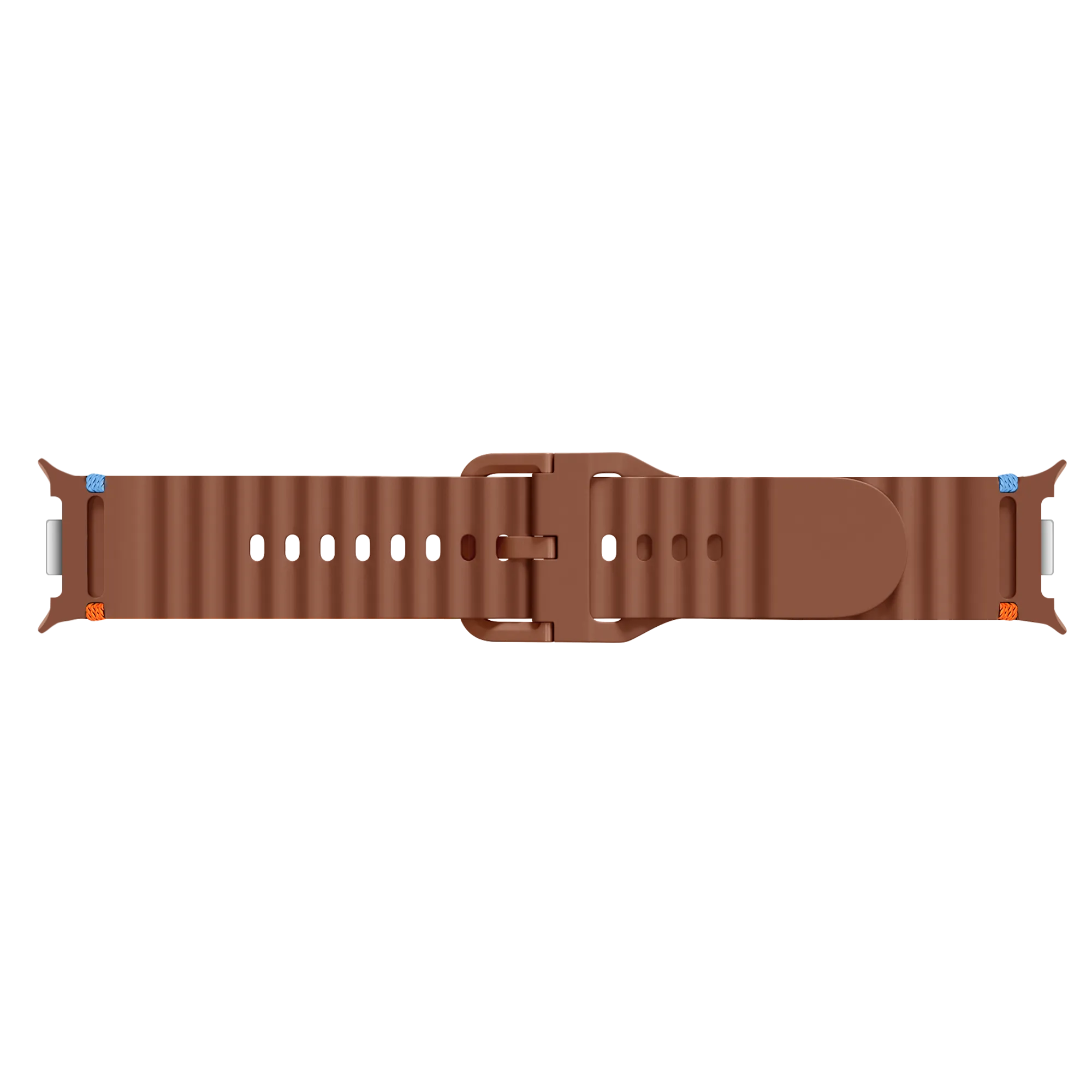 Bracelet silicone ondulé Samsung Galaxy Watch 8 Classic (marron)