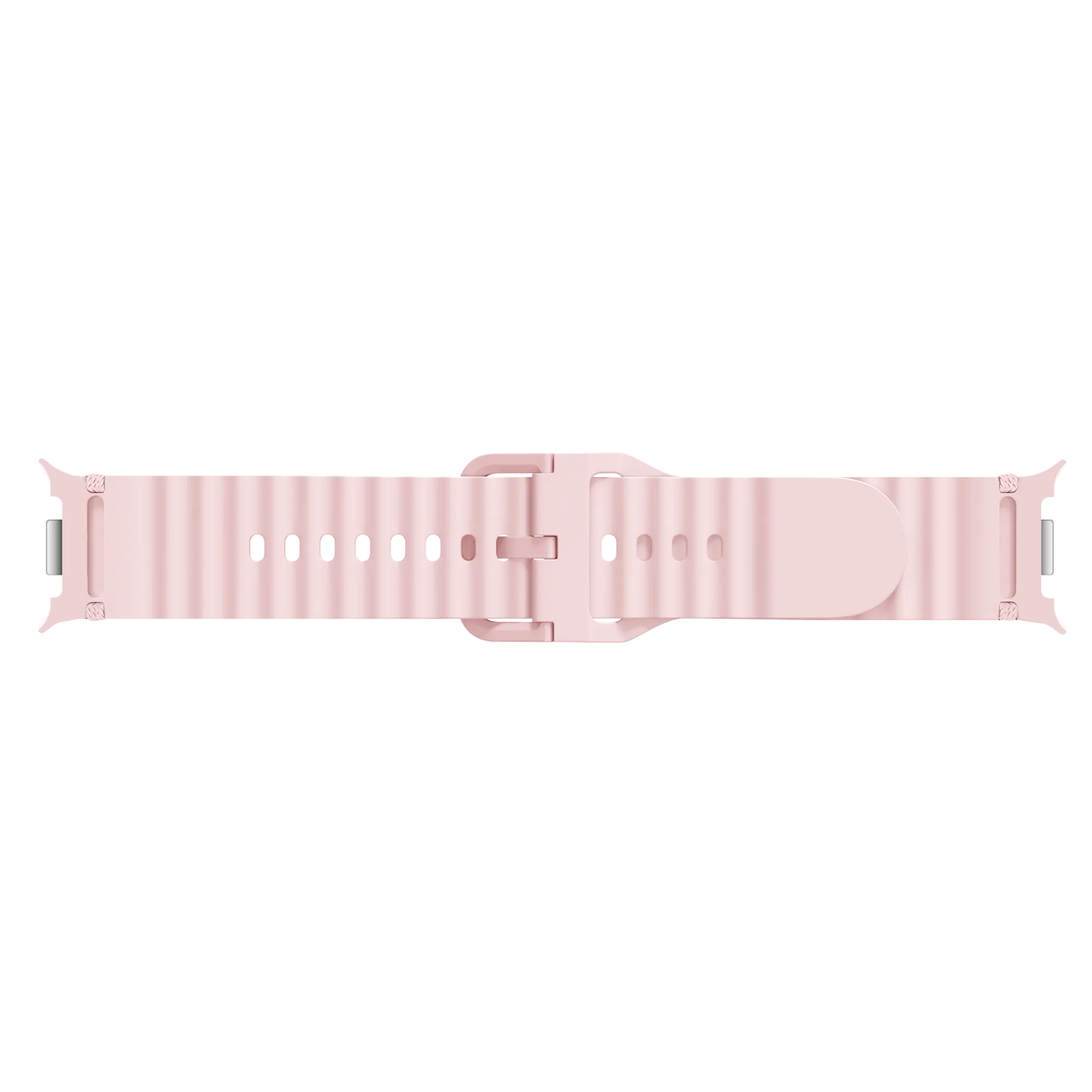 Bracelet silicone ondulé Samsung Galaxy Watch 8 Classic (rose)