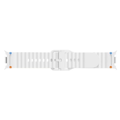 Bracelet silicone ondulé Samsung Galaxy Watch 8 Classic (blanc)