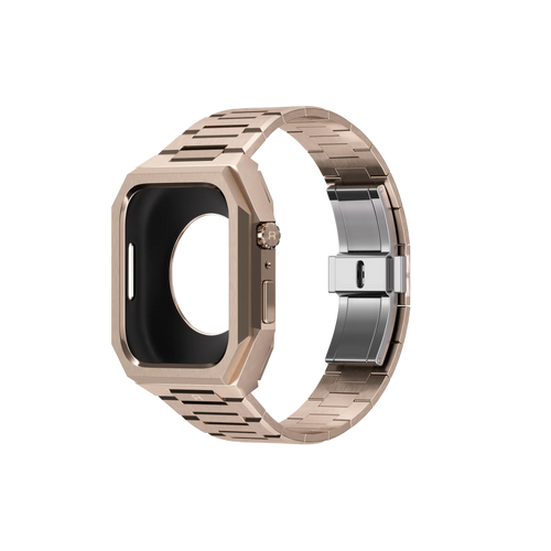 Reqior Boîtier avec bracelet en acier 'Nautilus' Apple Watch 45mm (rose or)