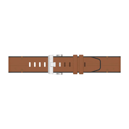 Garmin Fenix E Leather Hybrid Strap (Brown)