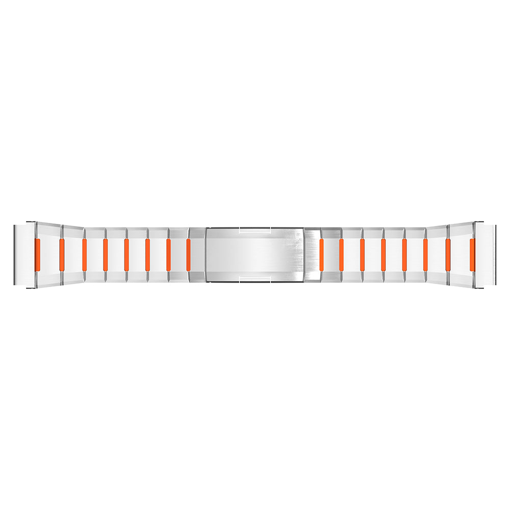 Coros Pace 3 'One Push' Steel Hybrid Strap (Titanium/Orange)
