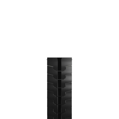 Steel Iron Strap, black, laid flat, joined, direct top view