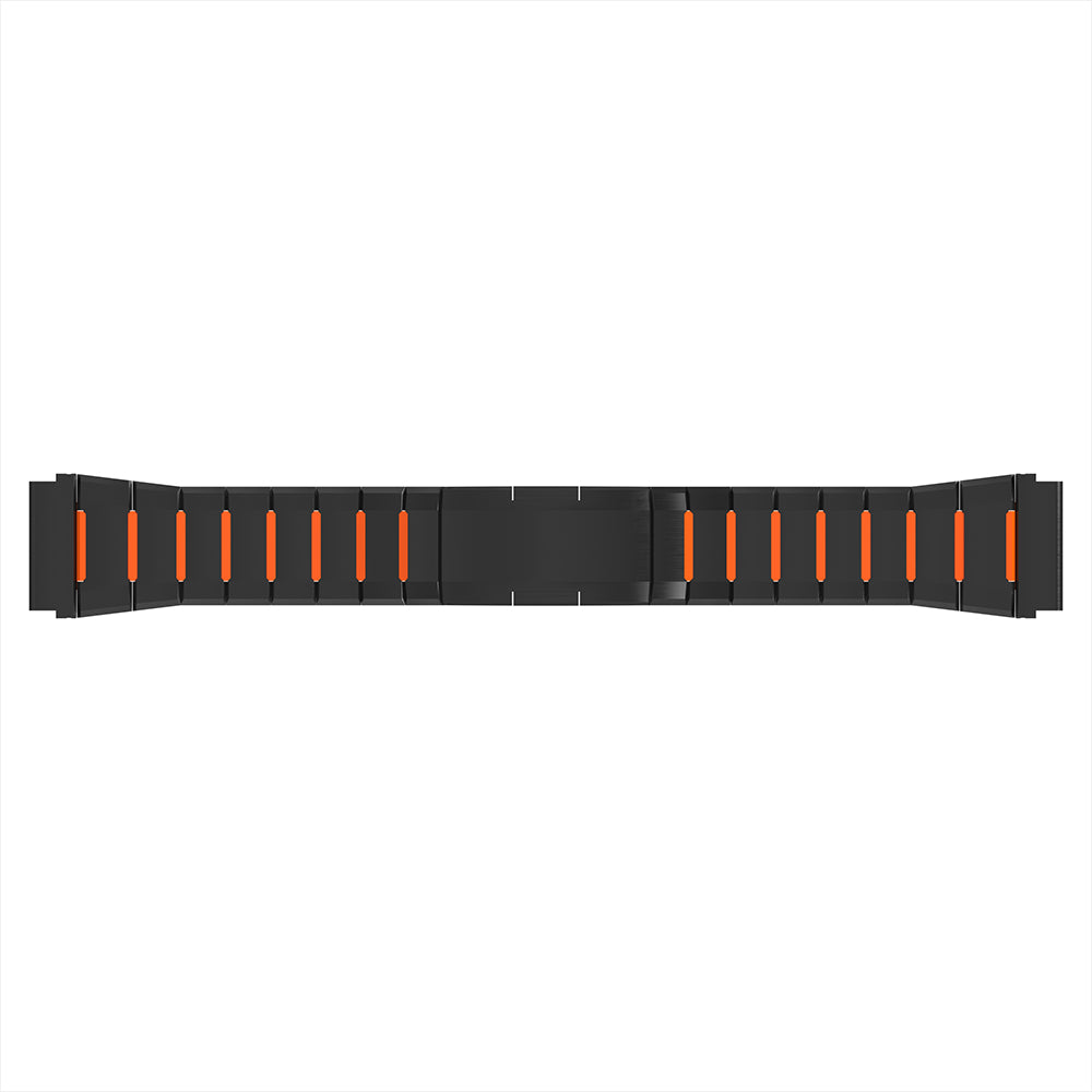Fossil Gen 5 'One Push' Steel Hybrid Strap (Black/Orange)