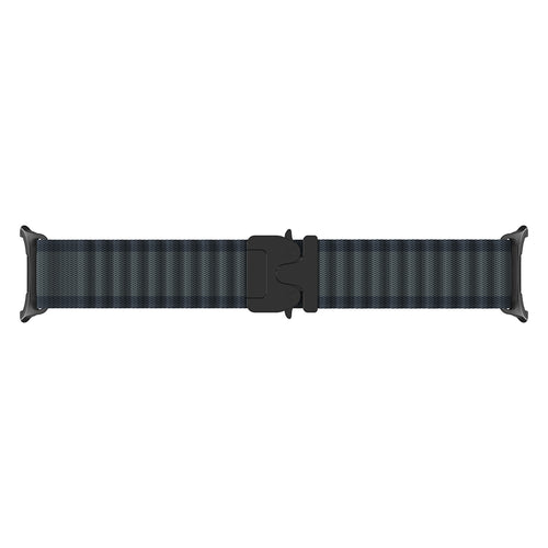 Bracelet nylon Outdoor avec boucle en P Samsung Galaxy Watch 9 - 40mm (noir avec noir)