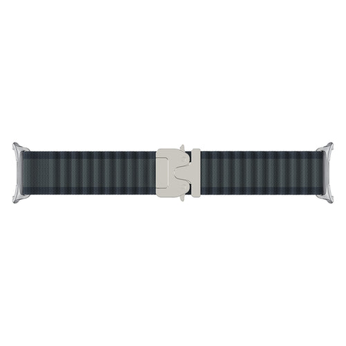 Samsung Galaxy Watch 9 - 40mm Outdoor Nylon Strap with P-Buckle (Black with Silver)